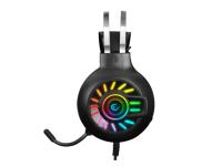 RAMPAGE RM-K44 ZENGIBAR USB 7.1 SURROUND SİYAH IŞIK EFEKTİ GAMING KULAKLIK
